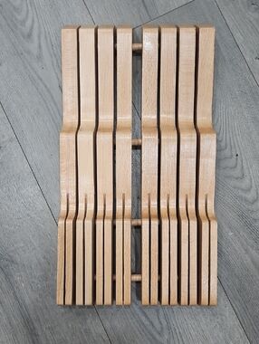 Wusthof Natural Wood Knife Slot Organizer Rack